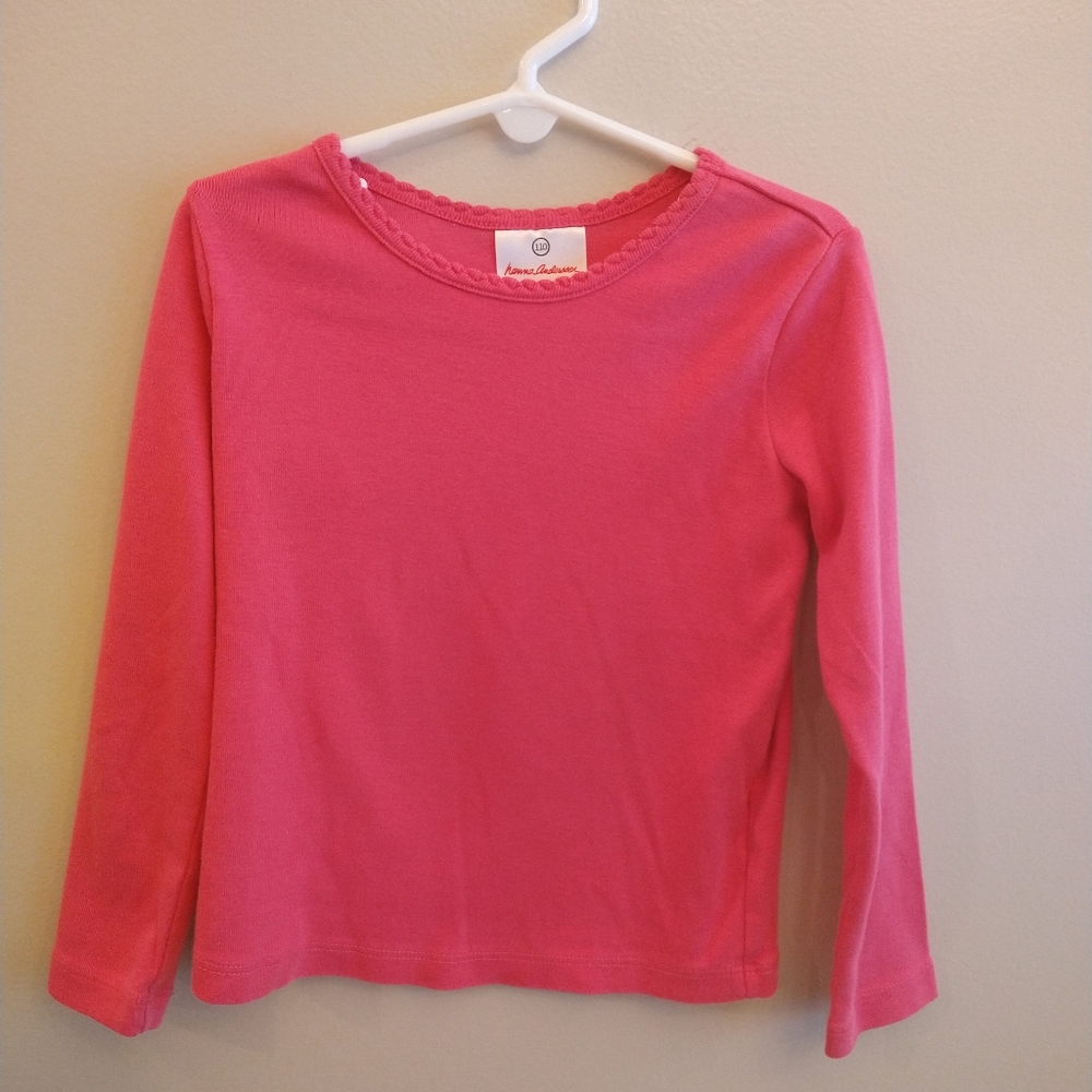 Hanna Andersson pink long sleeve shirt EUC